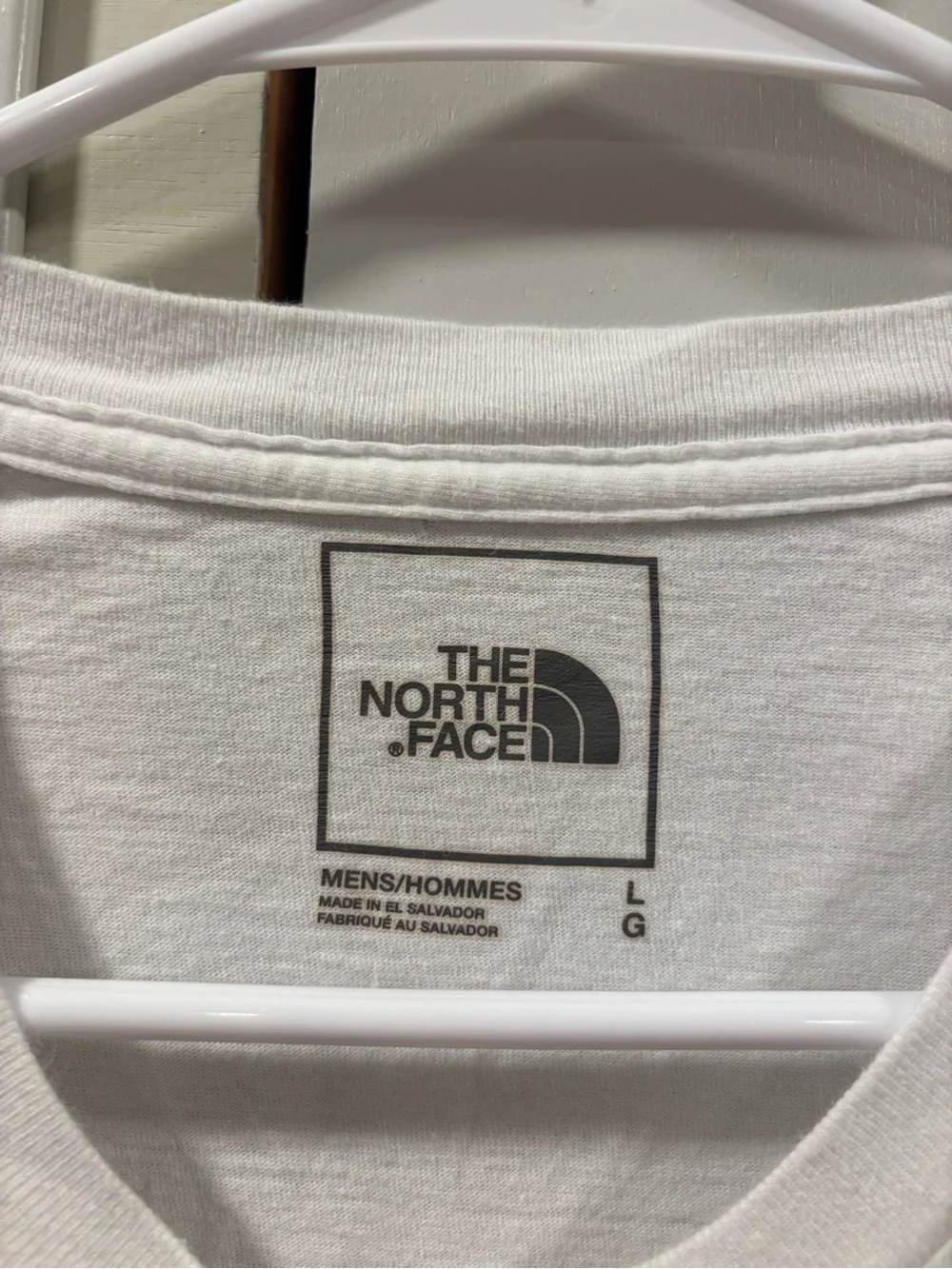 The North Face Men's Long-Sleeve Logo Tee - White with Black Logo
